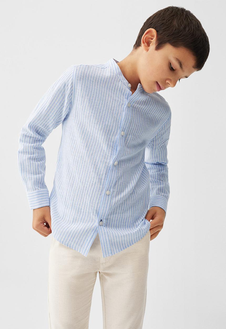 MANGO - Shirt form - sky-blue