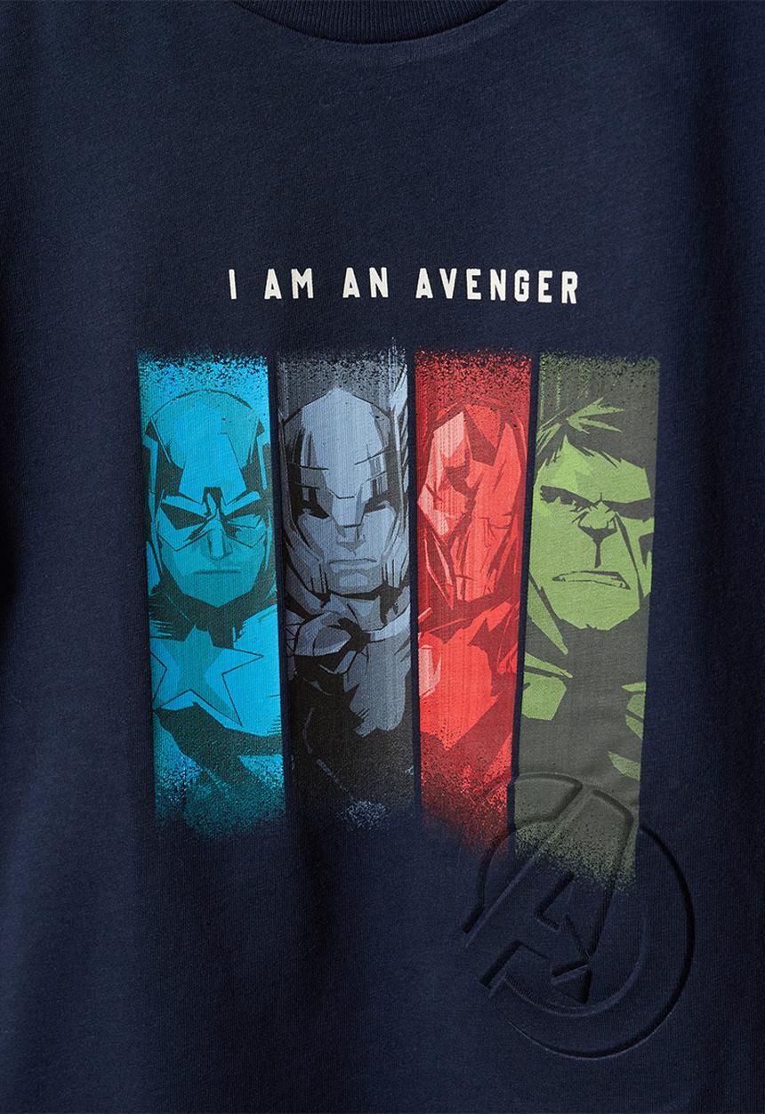 MANGO - T-shirt assemble - navy
