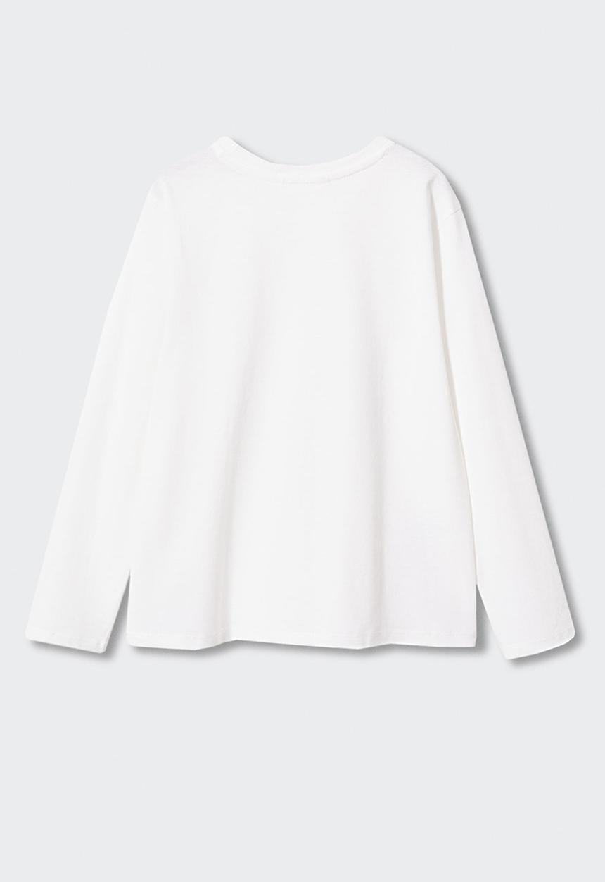 MANGO - T-shirt fototext - off white