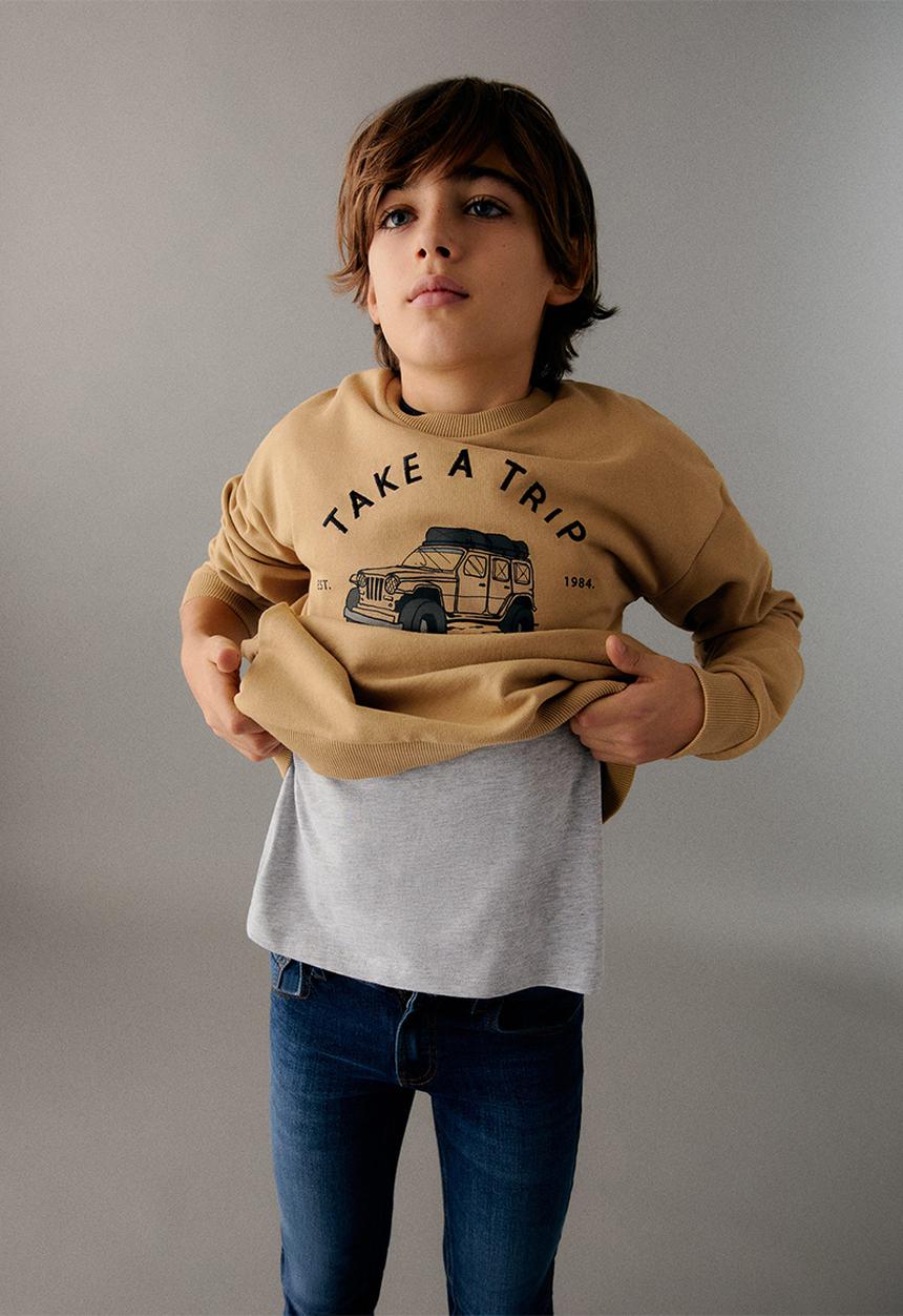 MANGO - Sweatshirt trip - sand