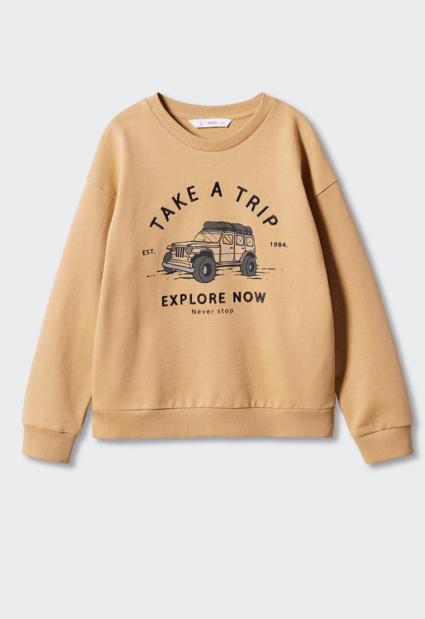 MANGO - Sweatshirt trip - sand