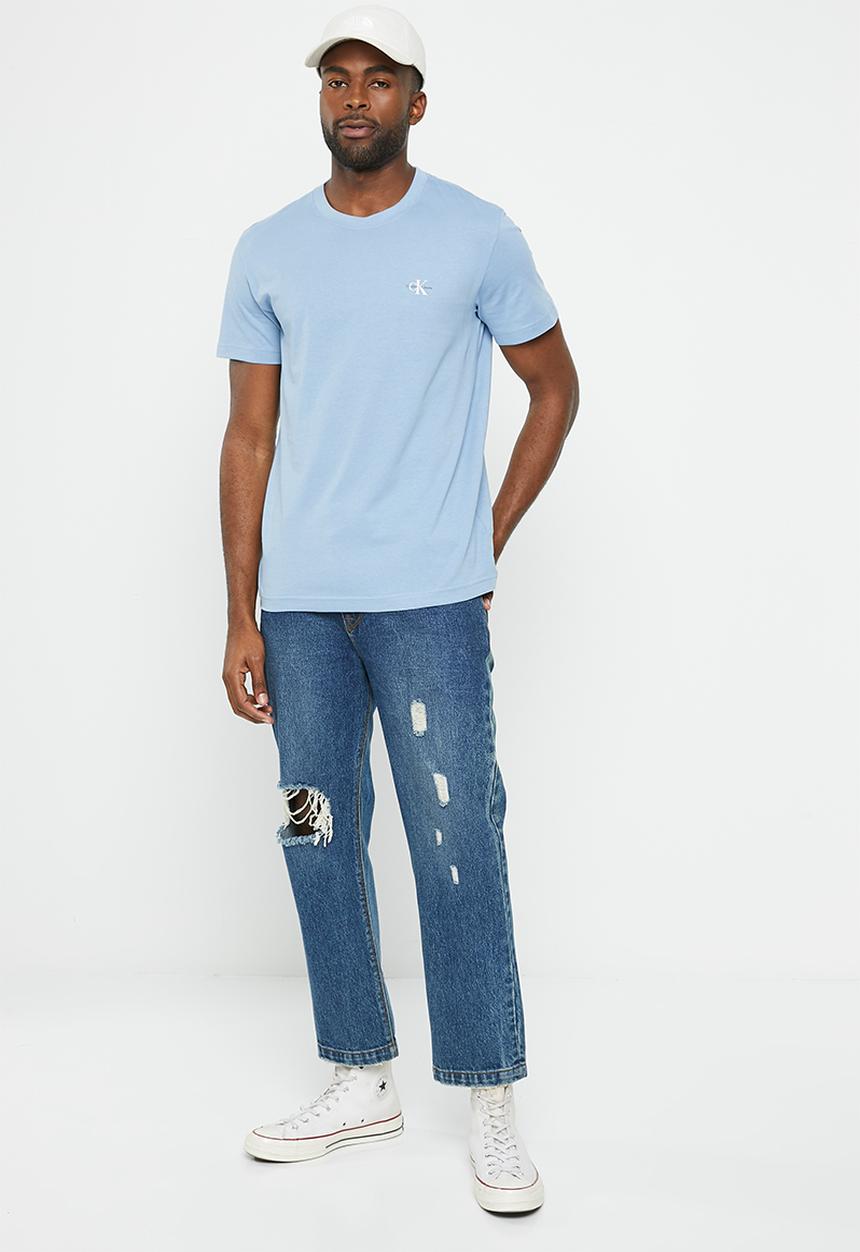 Calvin Klein - 2 Pack monologo T-shirt - iceland blue & ck black