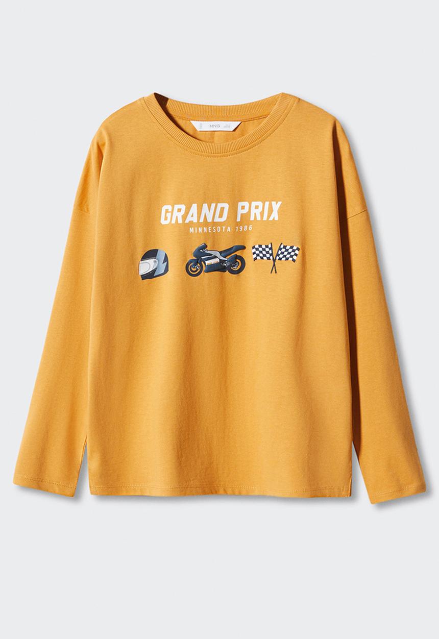 MANGO - T-shirt helmet - mustard