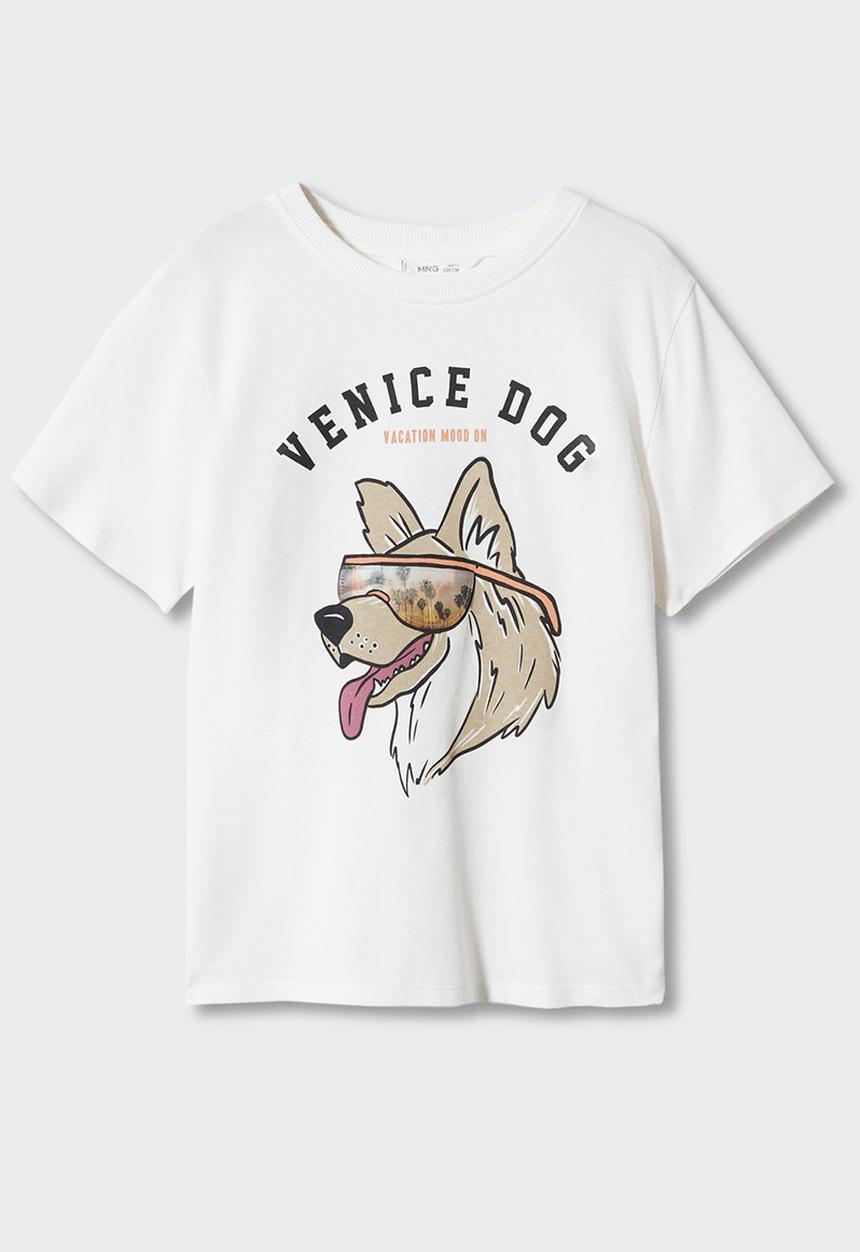 MANGO - T-shirt venice - off white