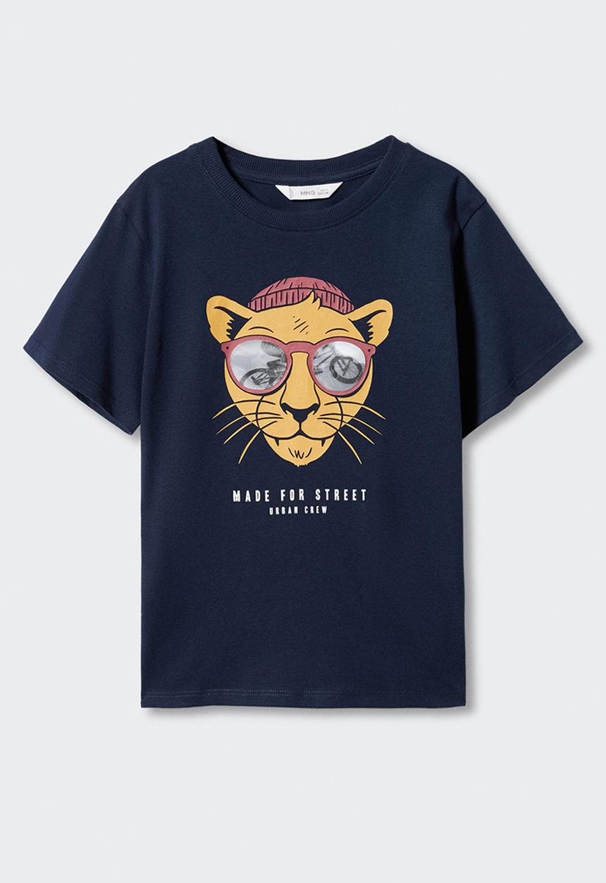MANGO - T-shirt venice - navy