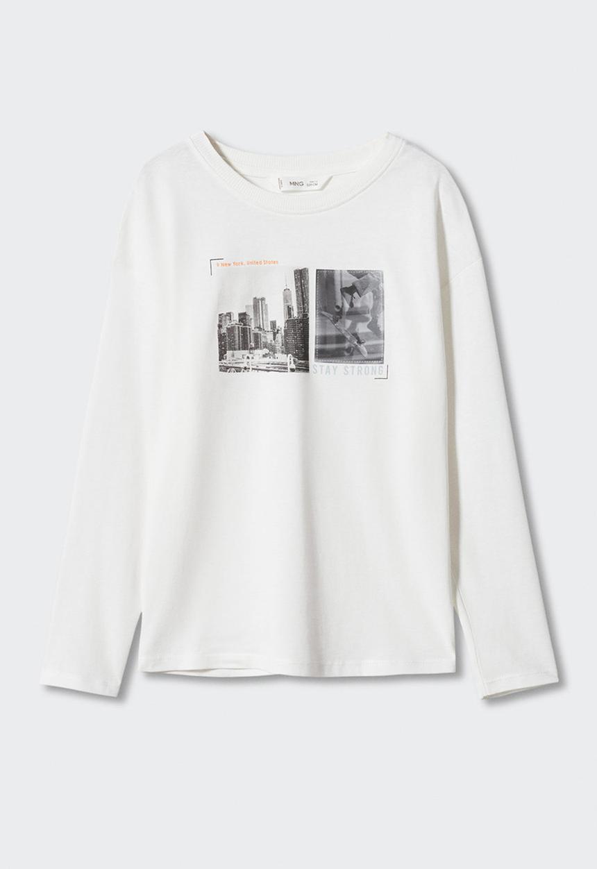 MANGO - T-shirt stay - off white