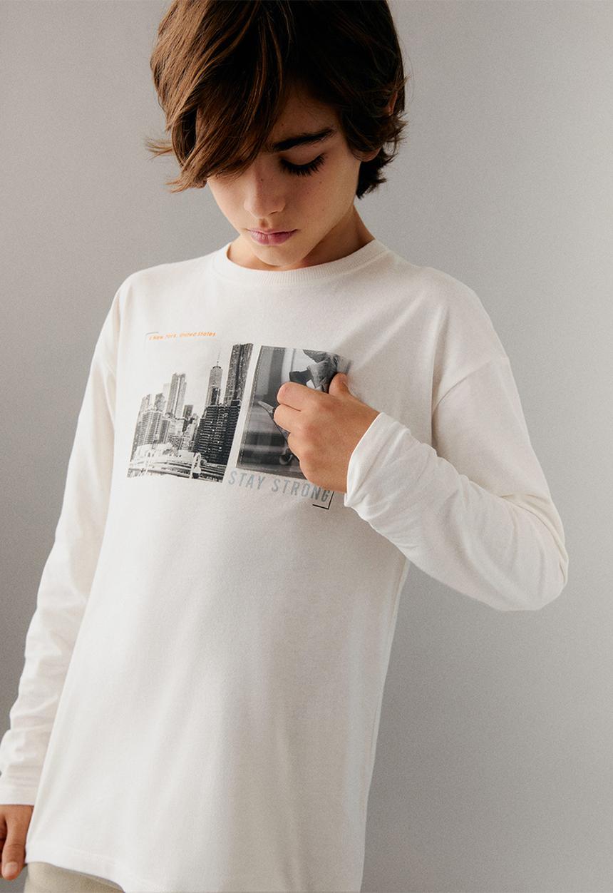 MANGO - T-shirt stay - off white