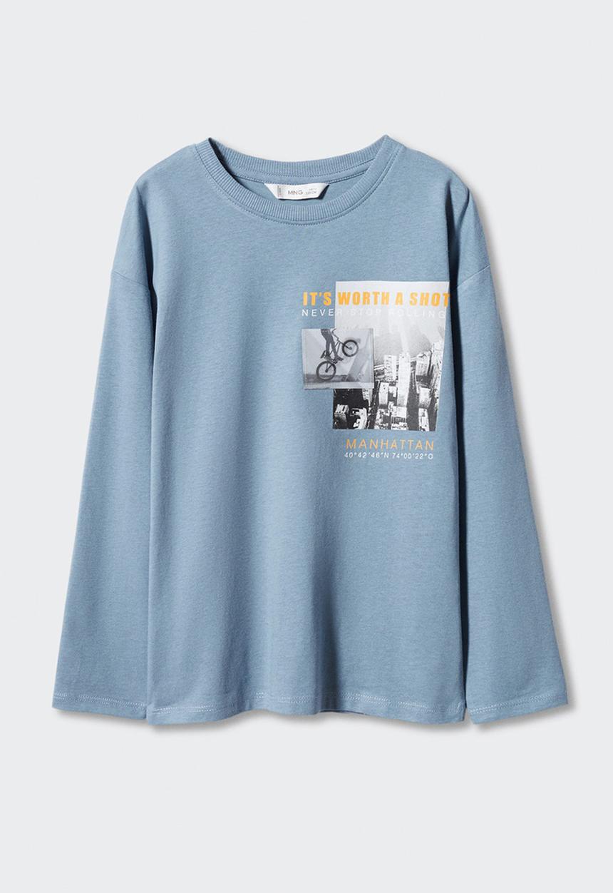 MANGO - T-shirt stay - blue