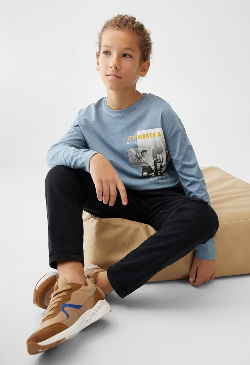 MANGO - T-shirt stay - blue