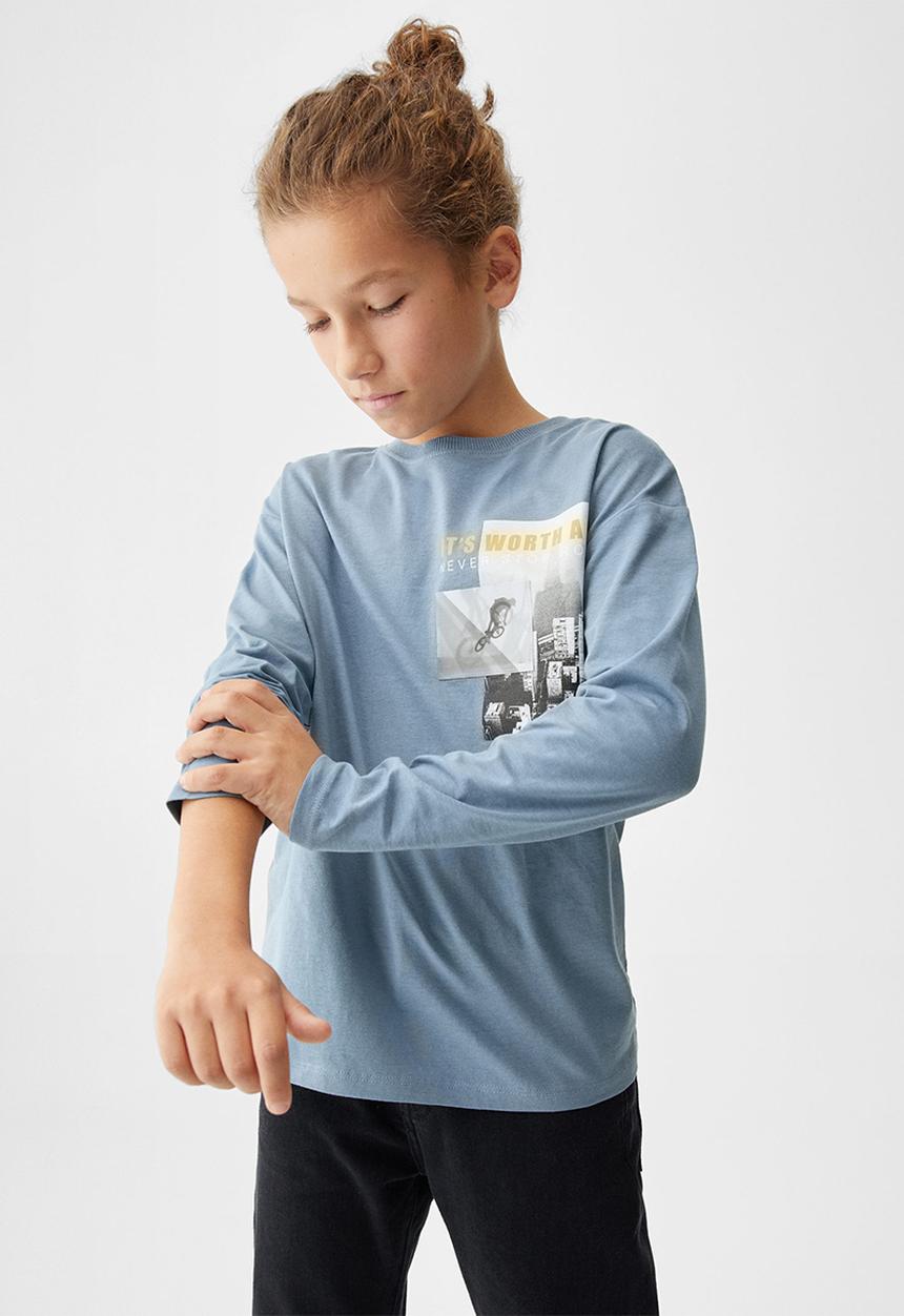 MANGO - T-shirt stay - blue