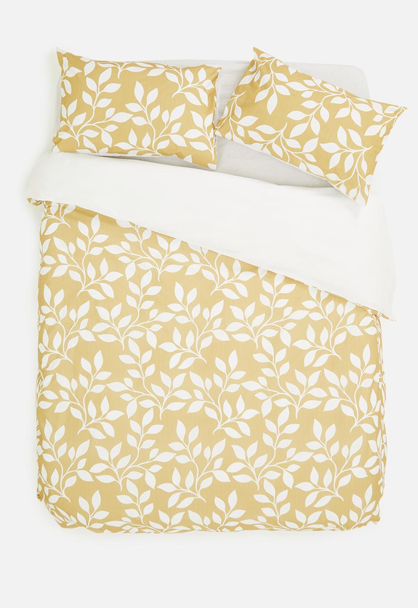 Sixth Floor - Sunny daze printed polycotton duvet cover set - yellow