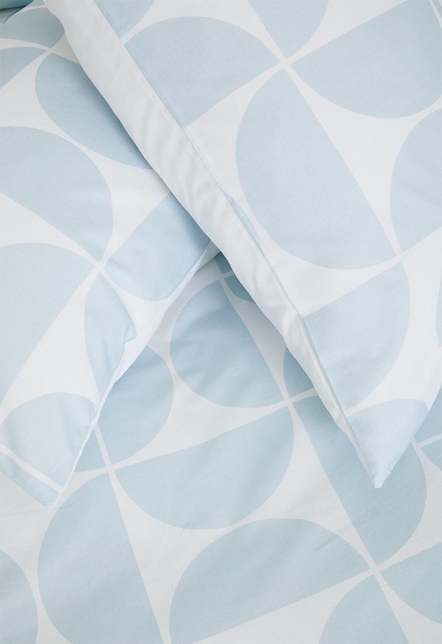 Sixth Floor - Lunar printed polycotton duvet cover set - blue