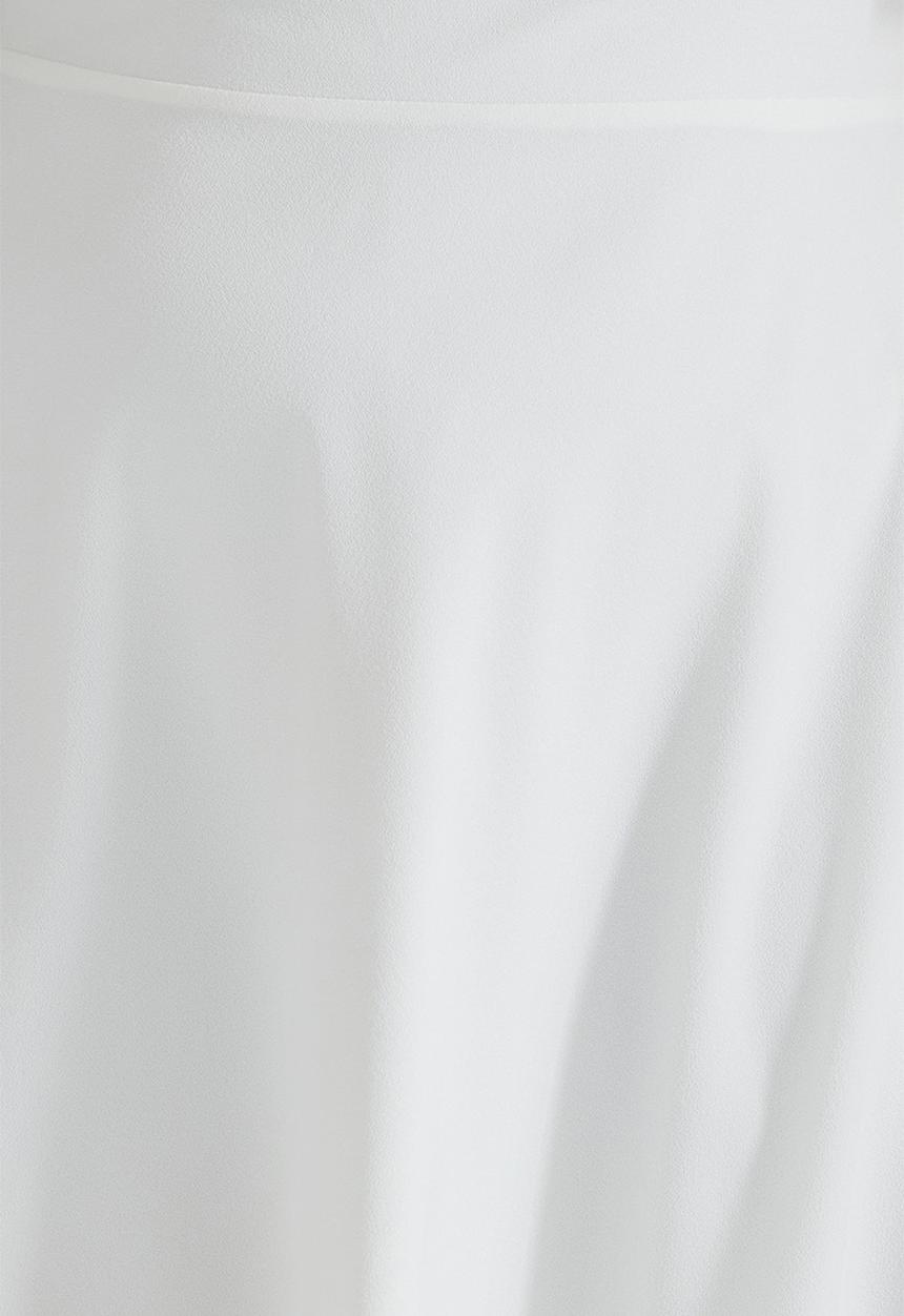Trendyol - Plus bell sleeve a-line dress - white