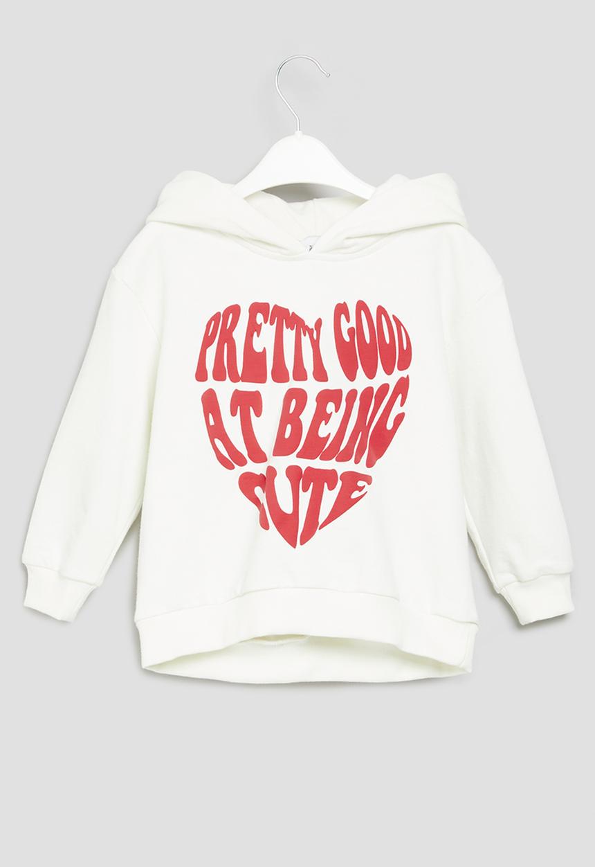 Superbalist - Younger girls graphic hoodie - ecru