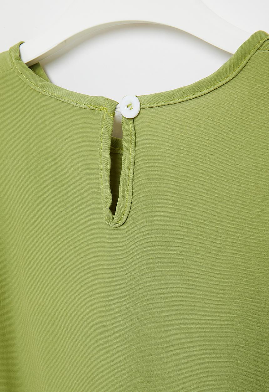 Pop Candy - Girls puff sleeve blouse - green