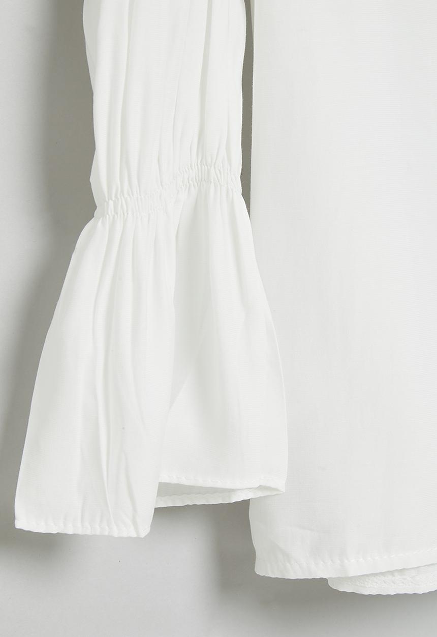 Pop Candy - Girls puff sleeve blouse - white