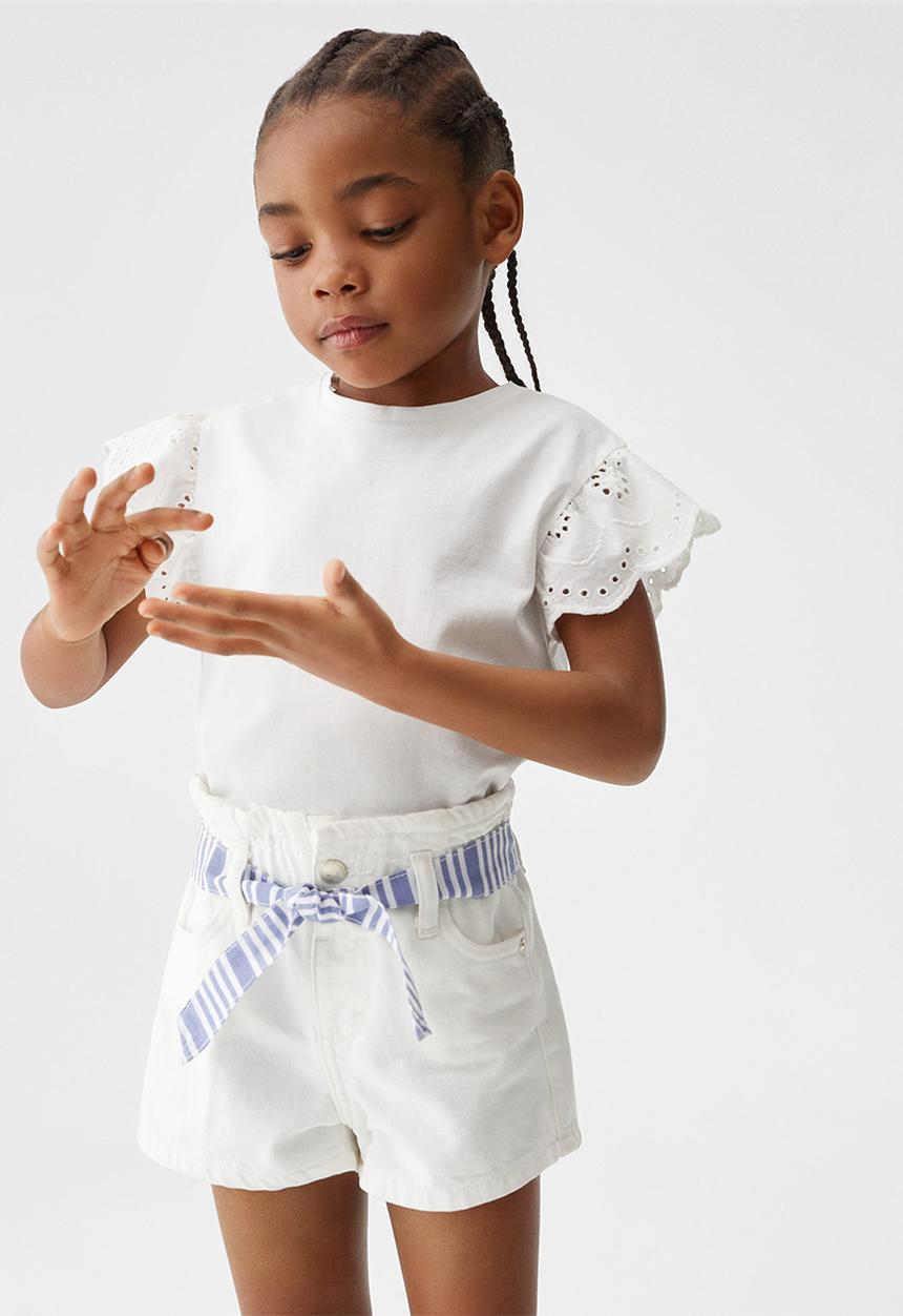 MANGO - T-shirt laila - off white
