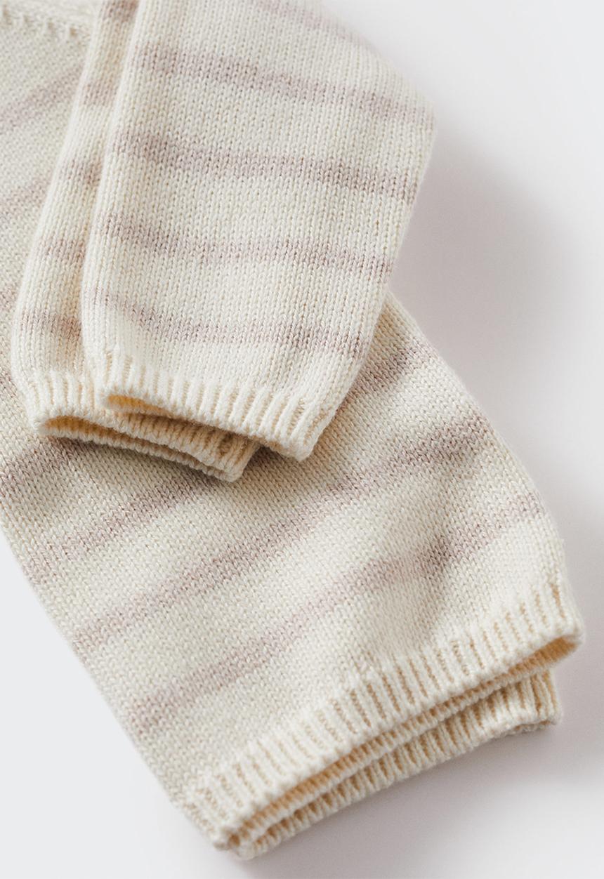 MANGO - Sweater stripe - beige
