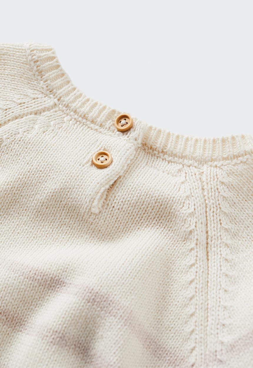 MANGO - Sweater stripe - beige