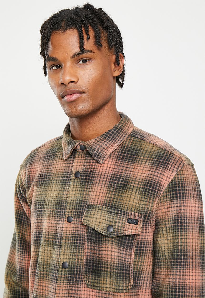 Billabong  - Furnace flannel - coral & green