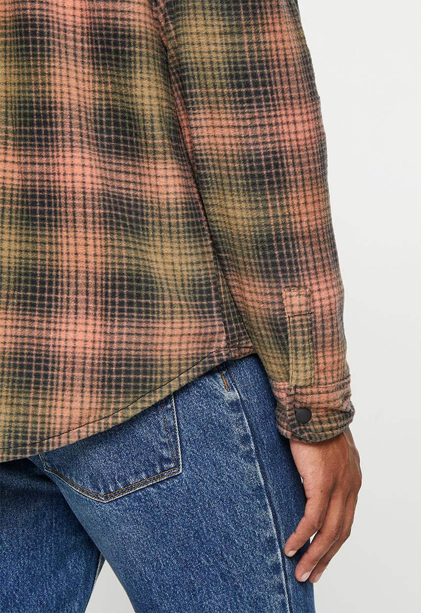 Billabong  - Furnace flannel - coral & green