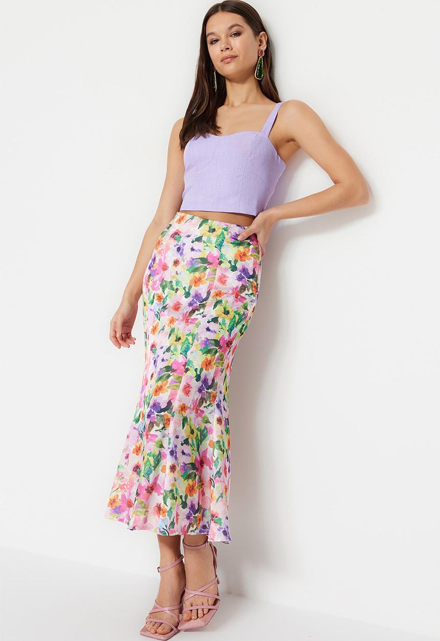 Trendyol - Mermaid midi skirt - multi