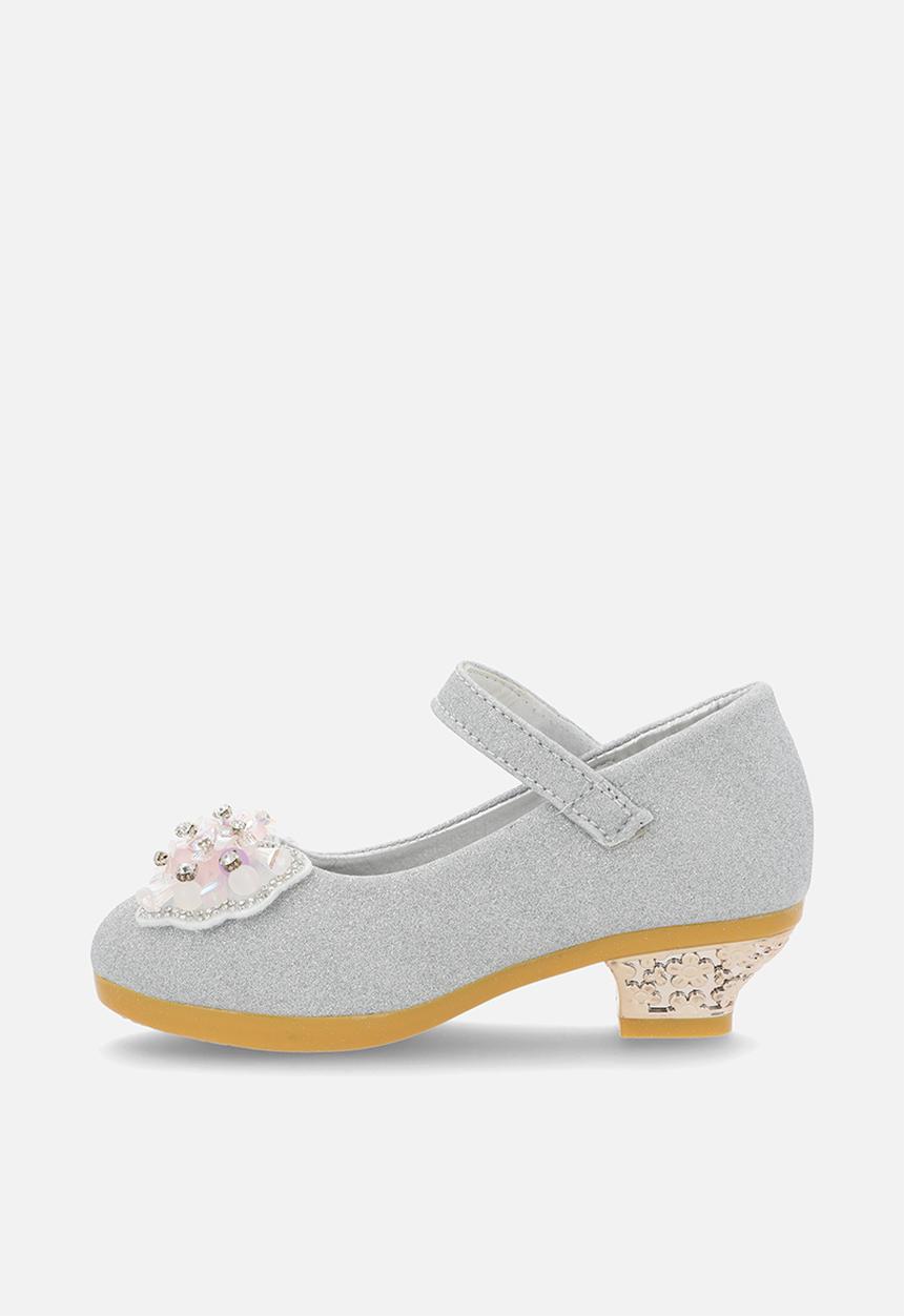 Pop Candy - Girls kitten heel - silver glitter