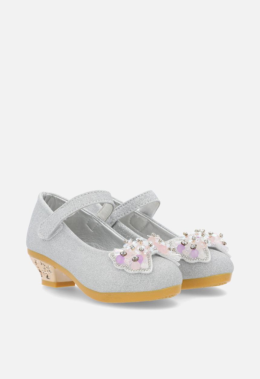 Pop Candy - Girls kitten heel - silver glitter