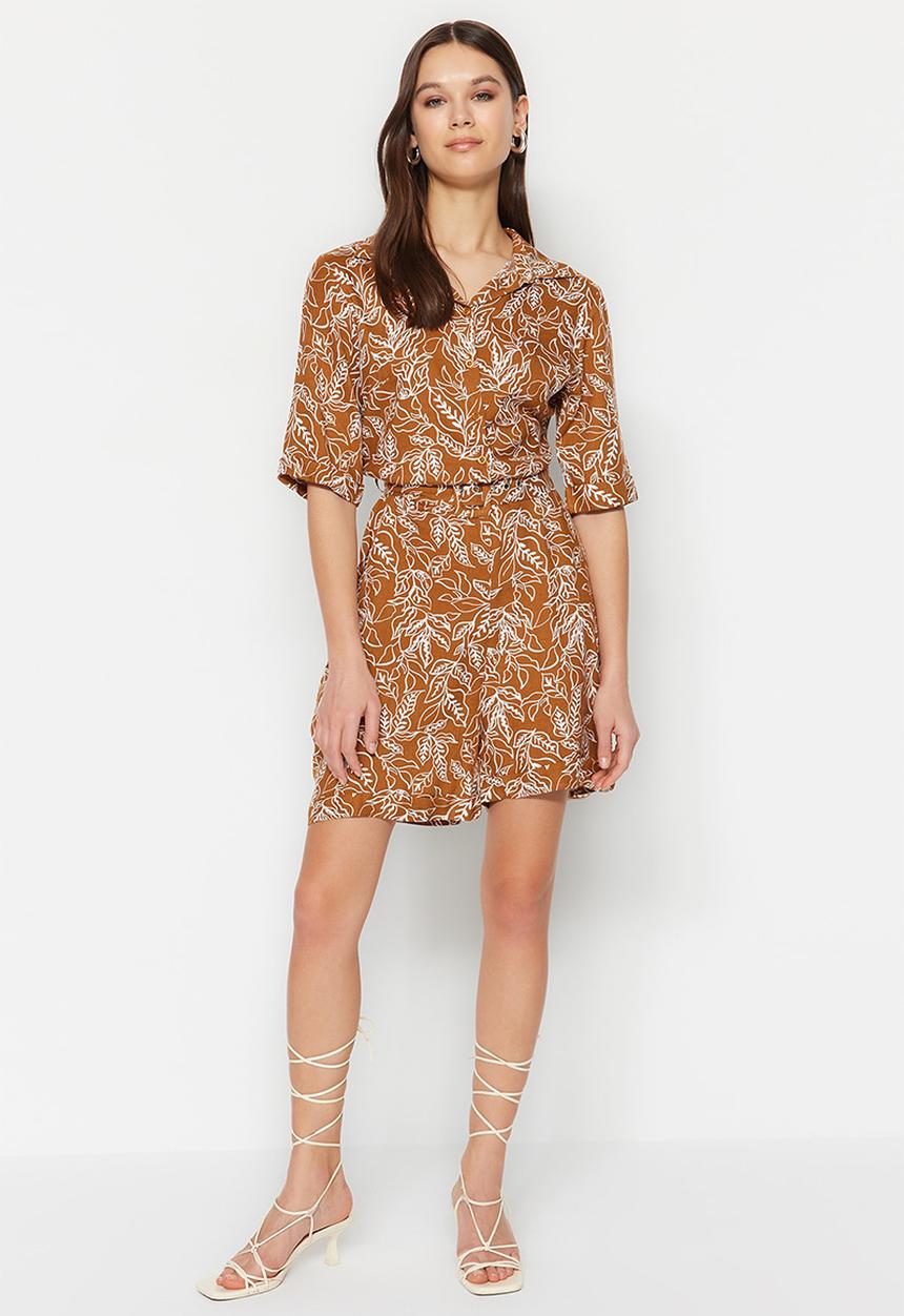 Trendyol - Floral print jumpsuit - brown