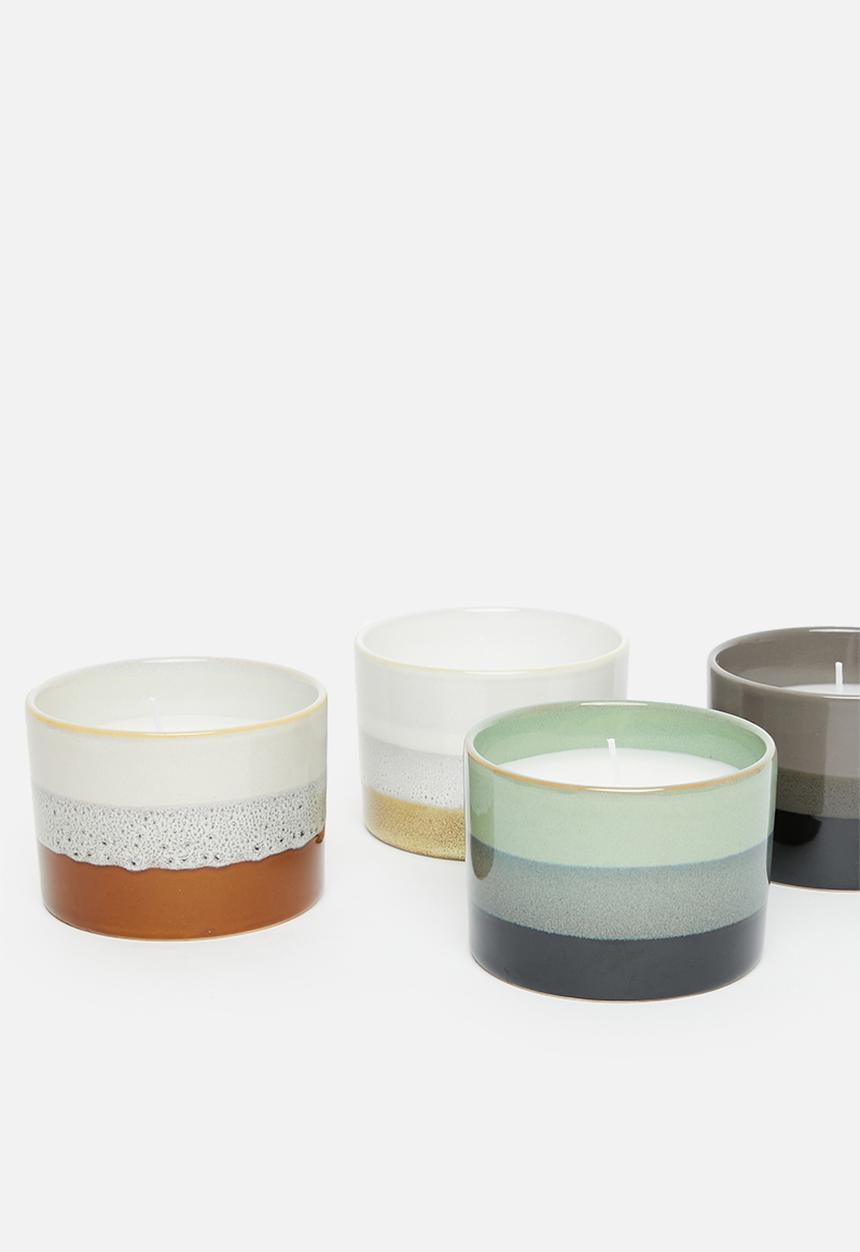 H&S - Layers ceramic candle - grey