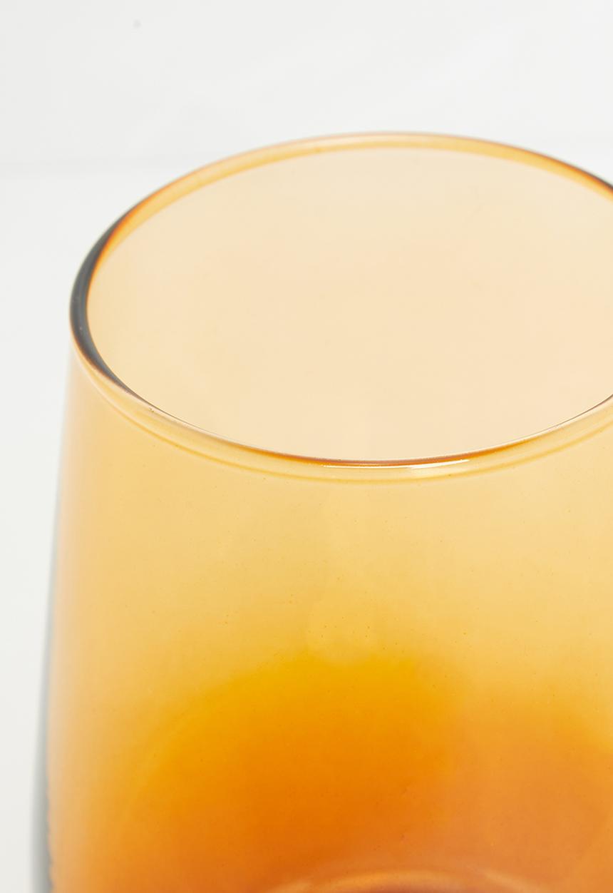 Excellent Houseware - Lucern drinking glass set of 4 - amber