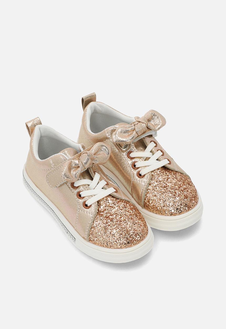 Pop Candy - Girls glitter sneakers - gold