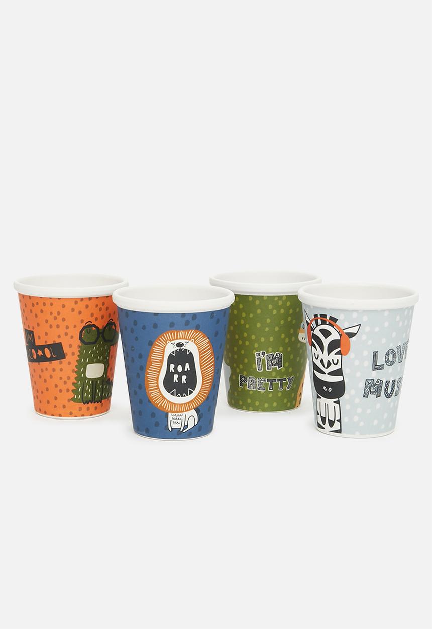 H&S - Safari mug set of 4 - multi