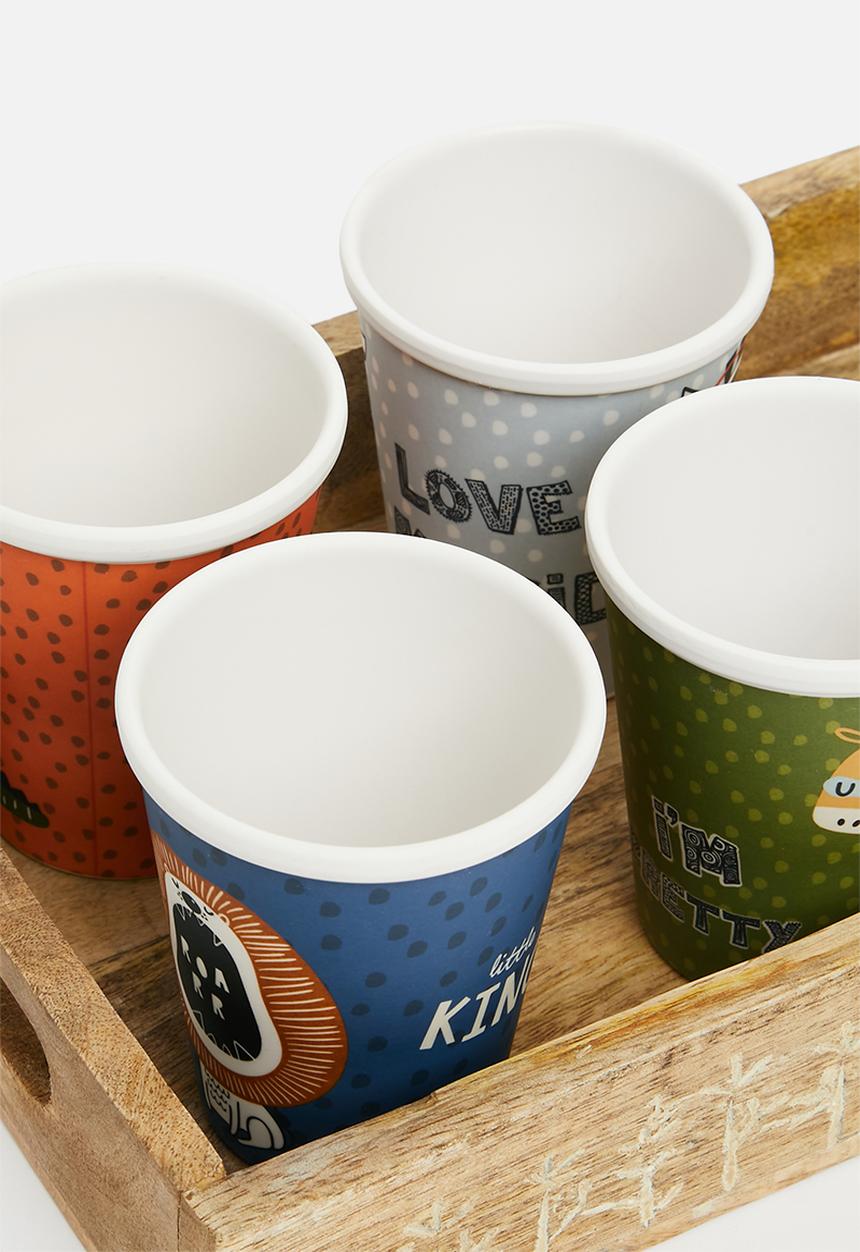 H&S - Safari mug set of 4 - multi