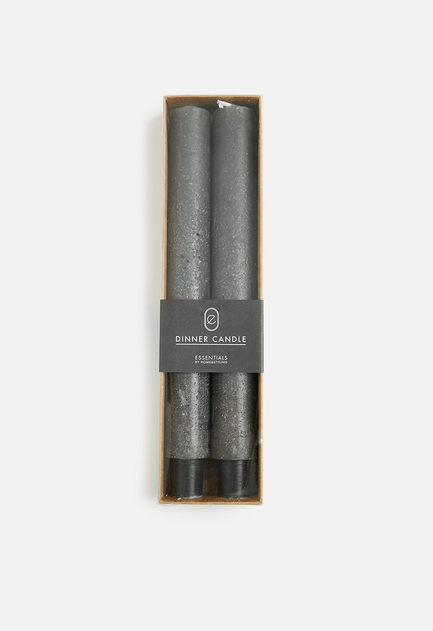 H&S - Dinner candle set of 2 - anthracite