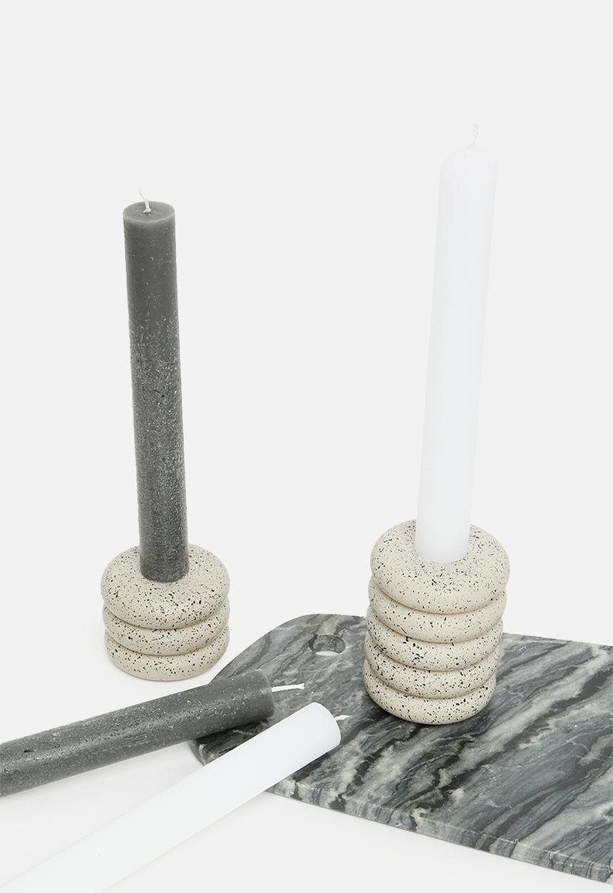 H&S - Dinner candle set of 2 - anthracite