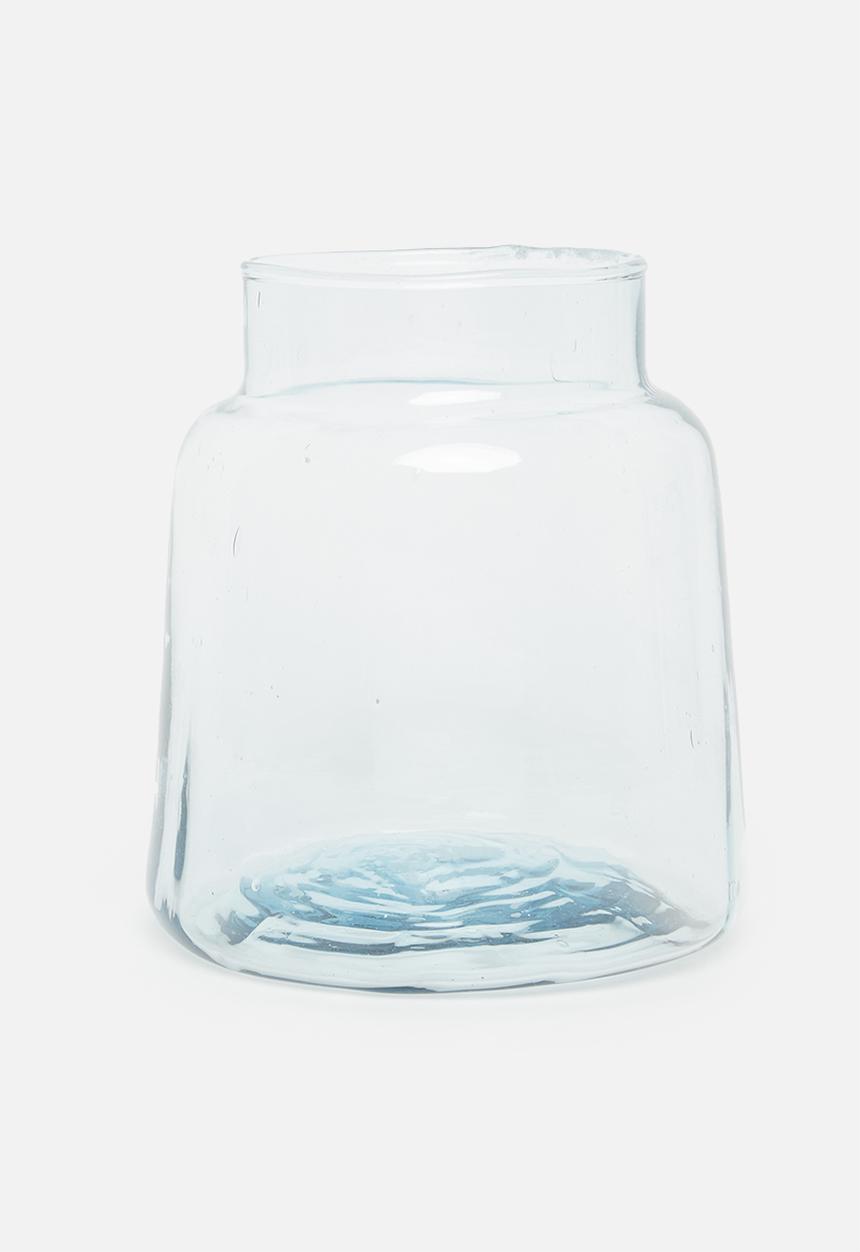 H&S - Verine recycled glass vase - clear