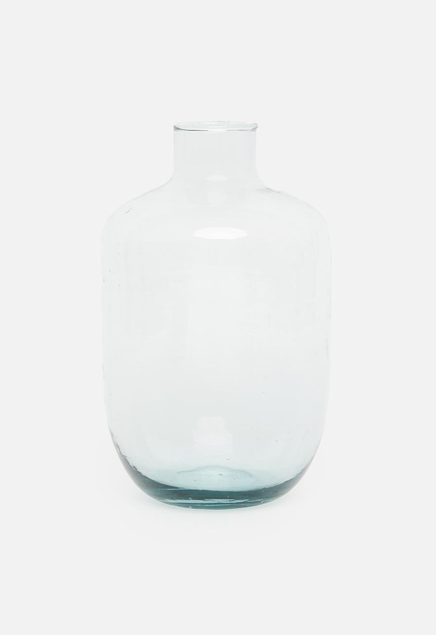 H&S - Zanzibar recycled glass vase - clear