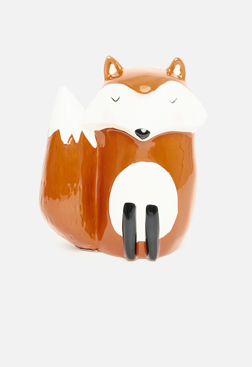 H&S - Money box - fox - brown