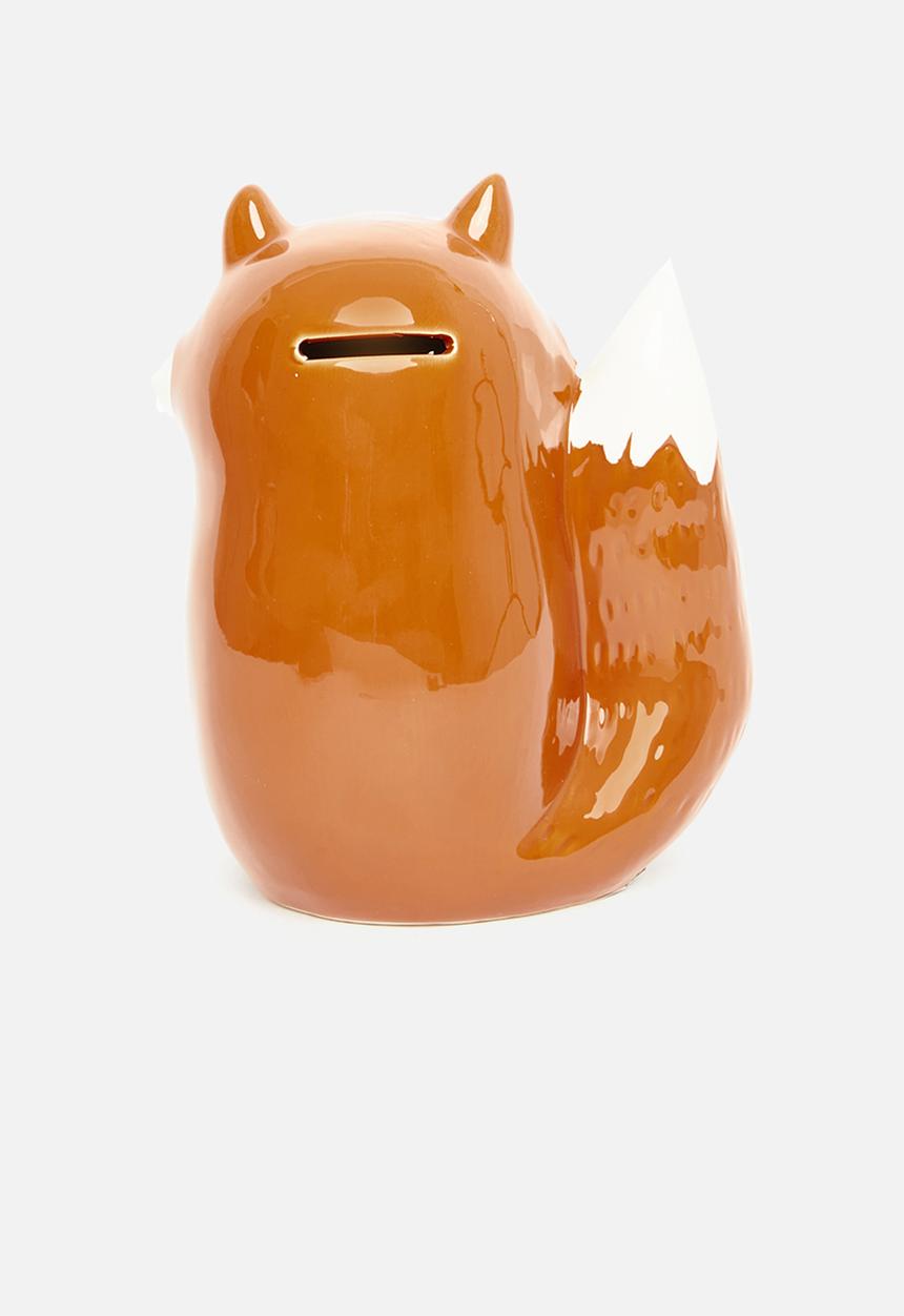 H&S - Money box - fox - brown