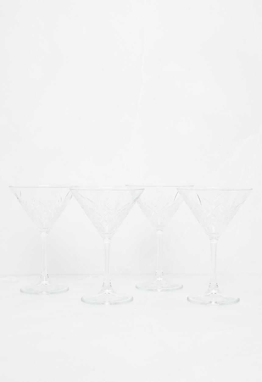 Sixth Floor - Timeless martini set of 4 - crystal