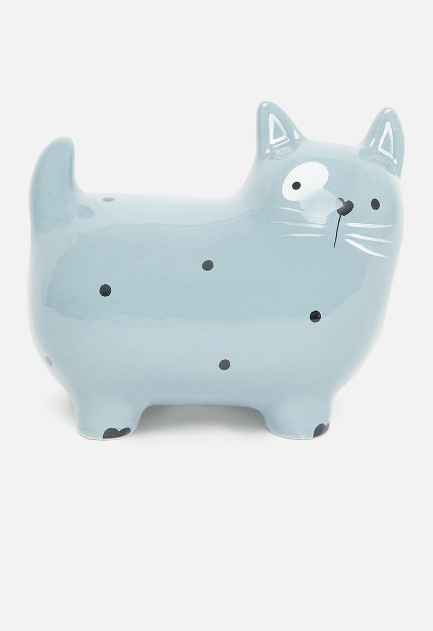 H&S - Money box - cat - blue