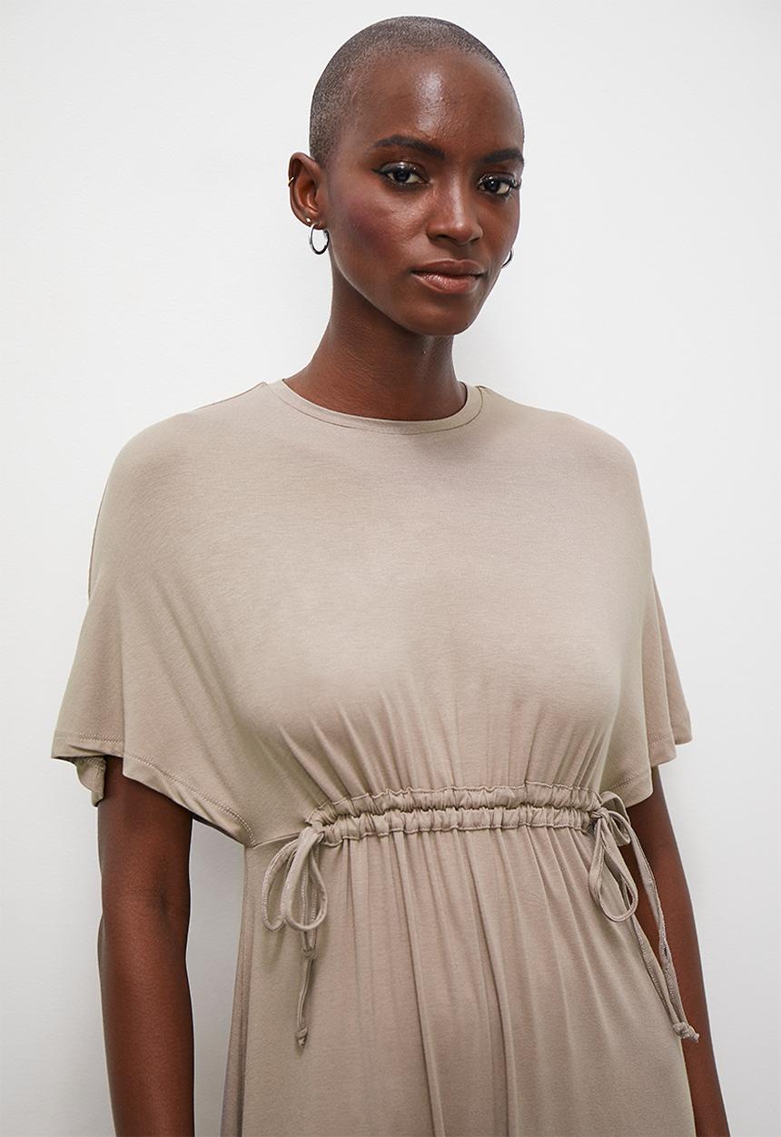 Superbalist - Drawstring detail t-shirt dress - taupe