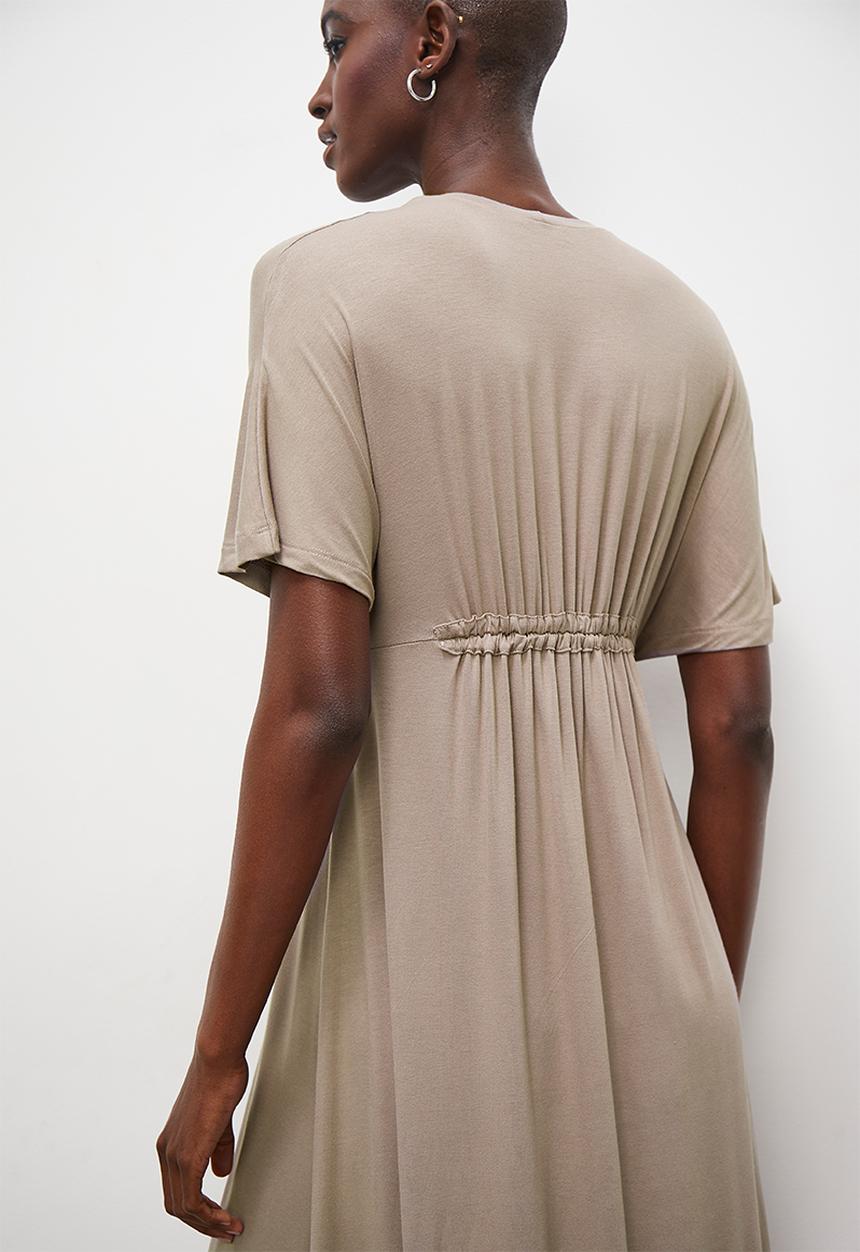 Superbalist - Drawstring detail t-shirt dress - taupe