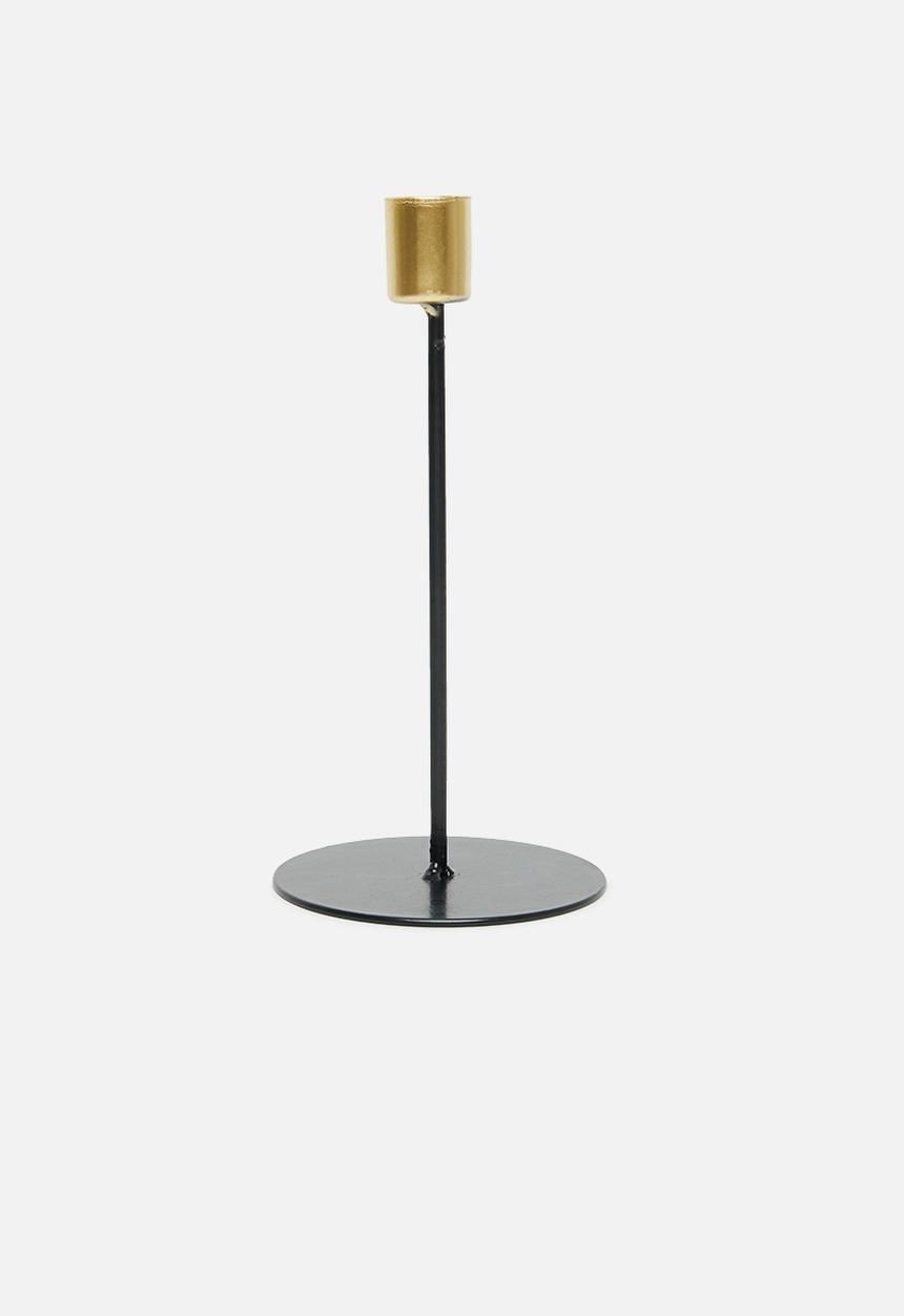 H&S - Candle holder - black & gold
