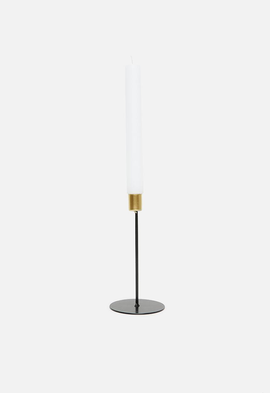 H&S - Candle holder - black & gold