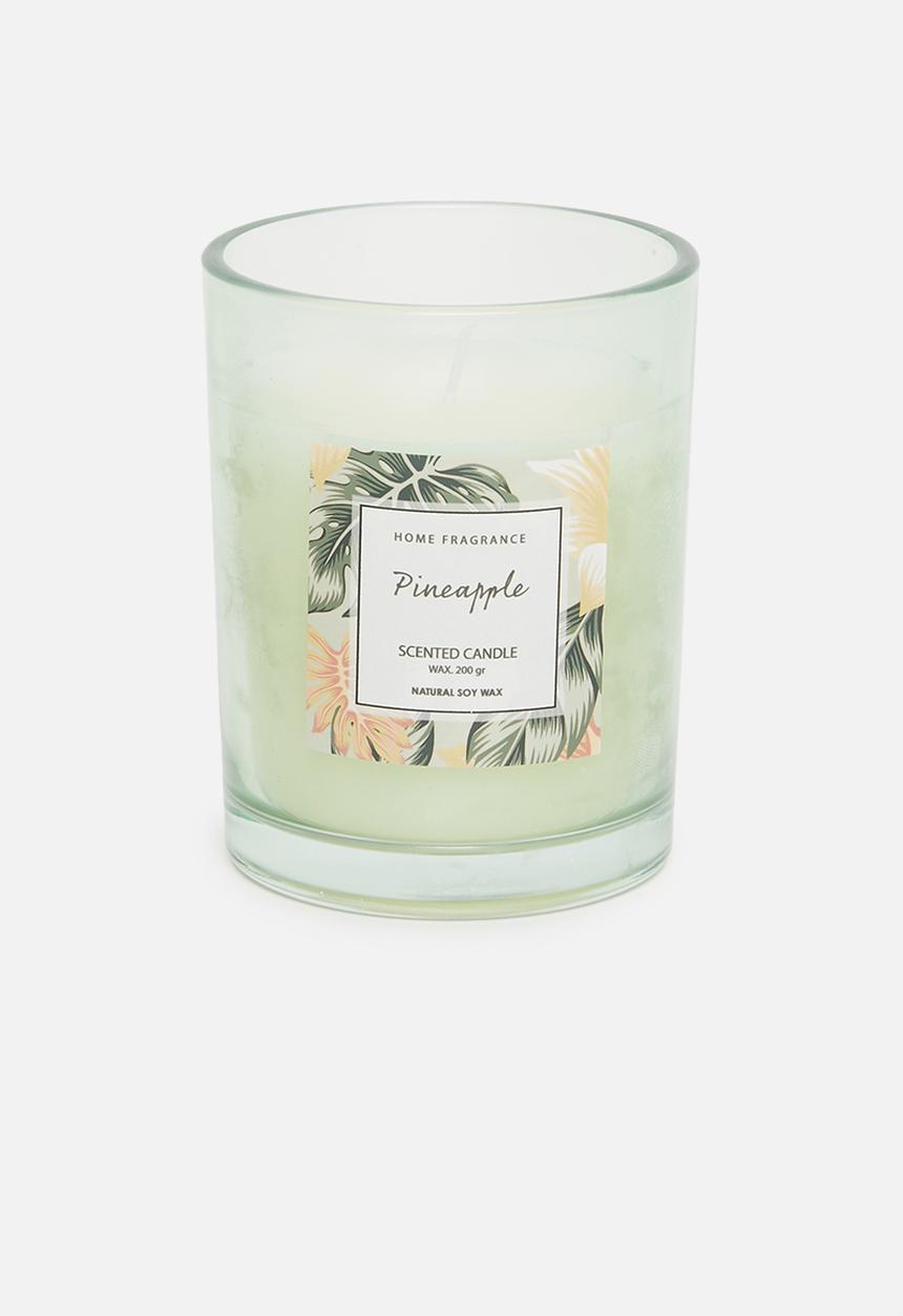 H&S - Tropical glass candle - green & pineapple