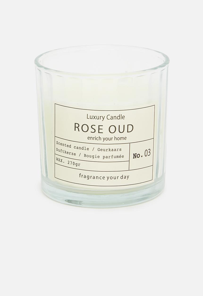 H&S - Rose oud candle - white