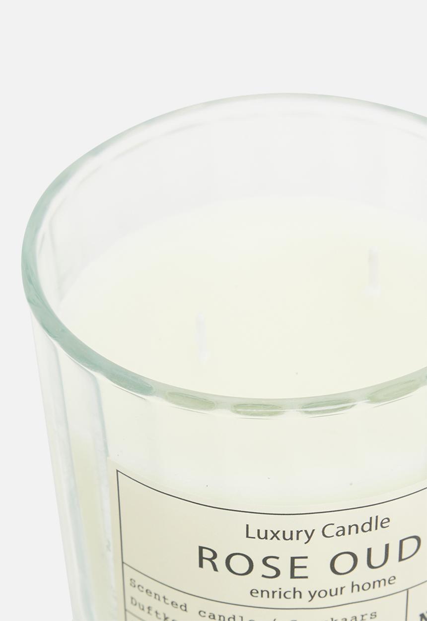 H&S - Rose oud candle - white