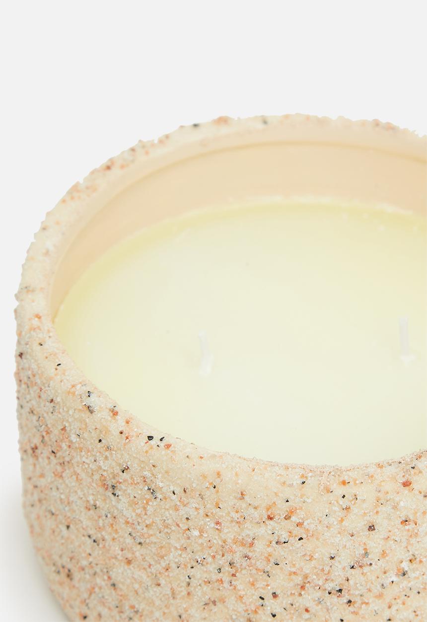 H&S - Ceramic candle - light grey & oud wood
